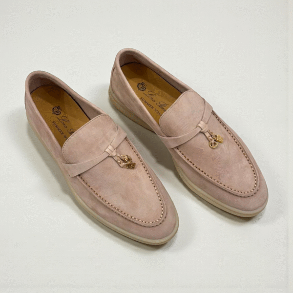 Loro Piana Summer Charms Walk Loafer Suede – Sandstone