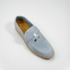 Loro Piana Summer Charms Walk Loafer Suede – Cyan Sapphire & White - Image 2