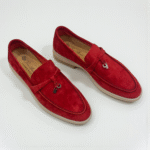 Loro Piana Summer Charms Walk Loafer Suede – Dark Red