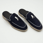 Loro Piana Summer Walk Babouche Loafer - Navy Blue