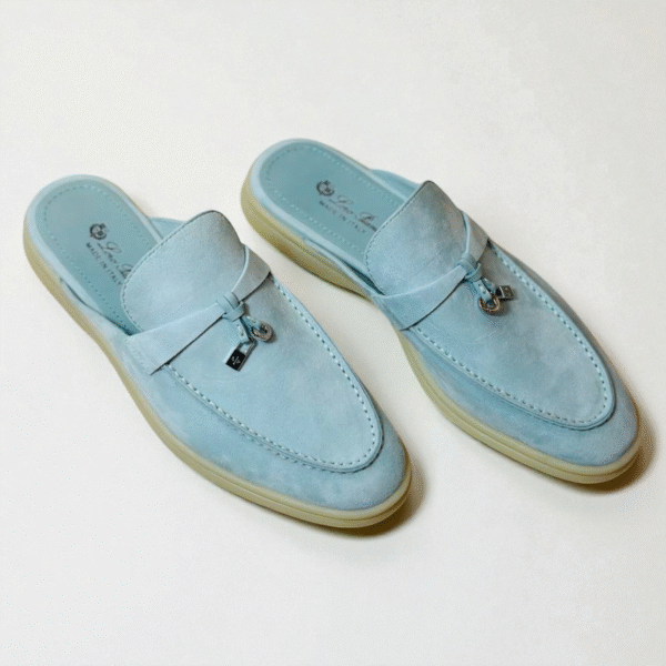 Loro Piana Summer Walk Babouche Loafer – Cyan Sapphire