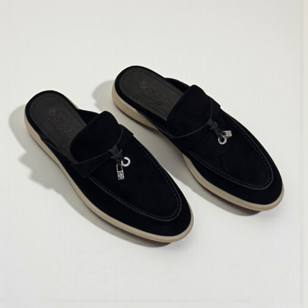 Loro Piana Summer Walk Babouche Loafer – Black