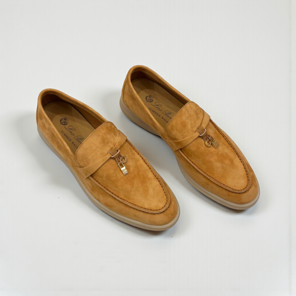 Loro Piana Summer Charms Walk Loafer Suede – Golden Brown