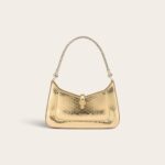 Serpenti Metallic Python Shoulder Bag In Gold
