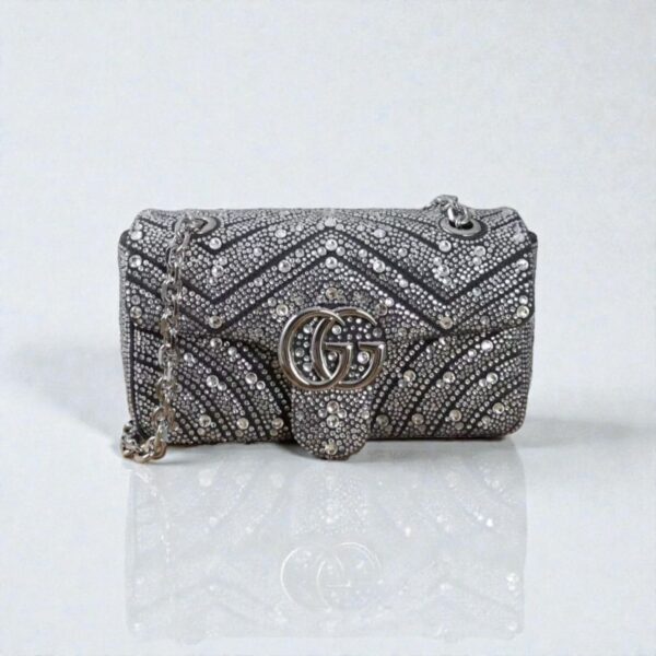 Gucci GG Marmont Crystals Small Shoulder Bag