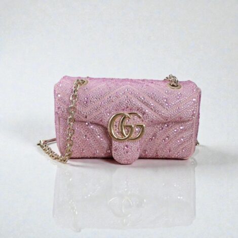 Gucci GG Marmont Crystals Small Shoulder Bag
