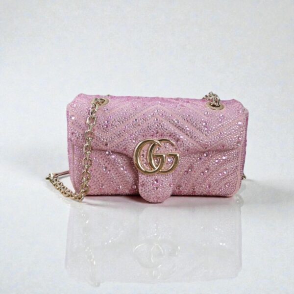 Gucci GG Marmont Crystals Small Shoulder Bag