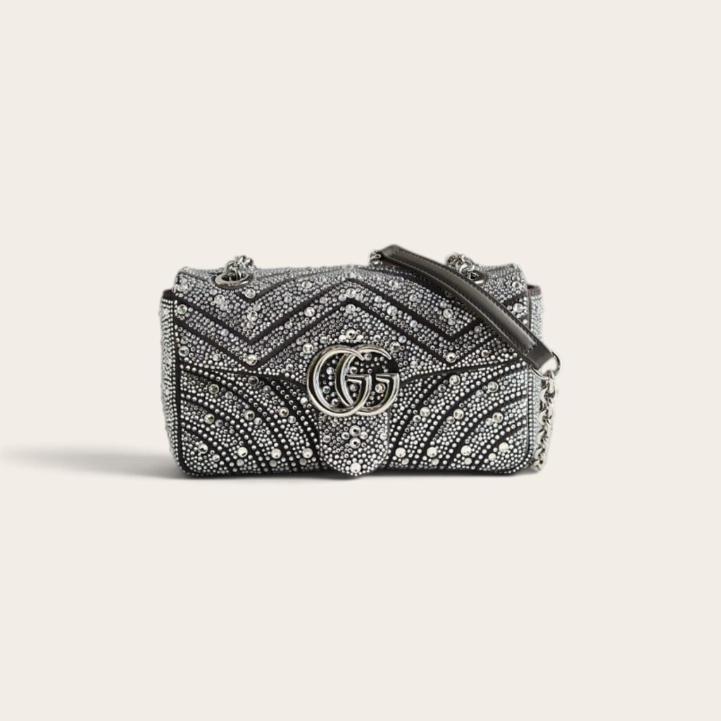 Gucci GG Marmont Crystals Small Shoulder Bag