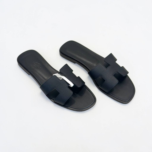 Hermes Oran Epsom Sandal, Black