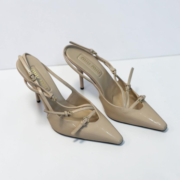 Miu Miu Patent Leather Slingbacks Heels