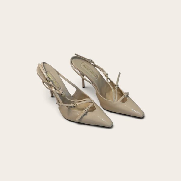 Miu Miu Patent Leather Slingbacks Heels