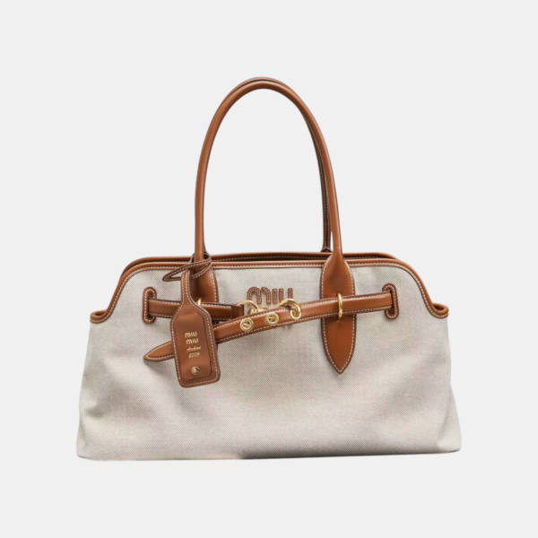 Miu Miu Aventure canvas and leather bag