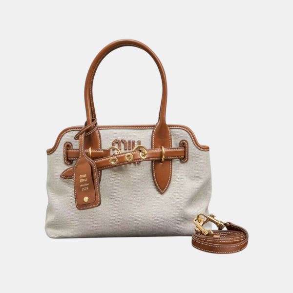 Miu Miu Aventure canvas and leather bag