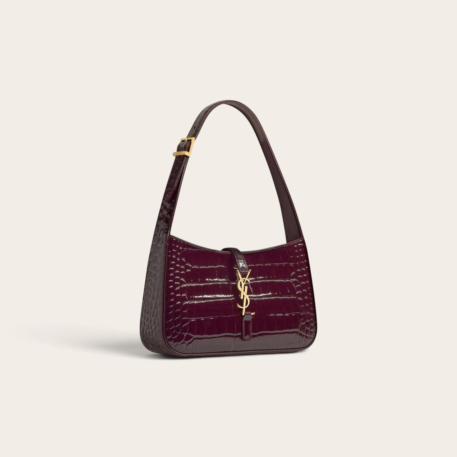 YSL Crocodile-embossed Shiny Leather - Image 2