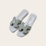 Hermes Oran Epsom Sandal - Blue Glacier