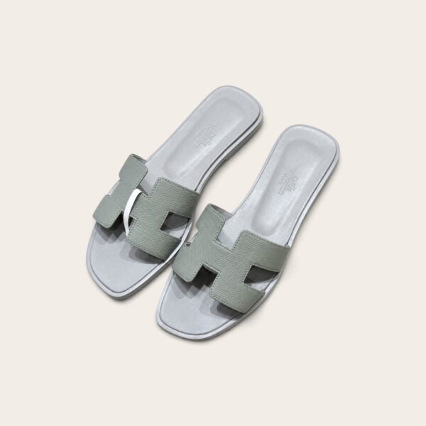 Hermes Oran Epsom Sandal - Blue Glacier