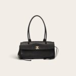 Chanel Calfskin Stitched Burgundy Bag