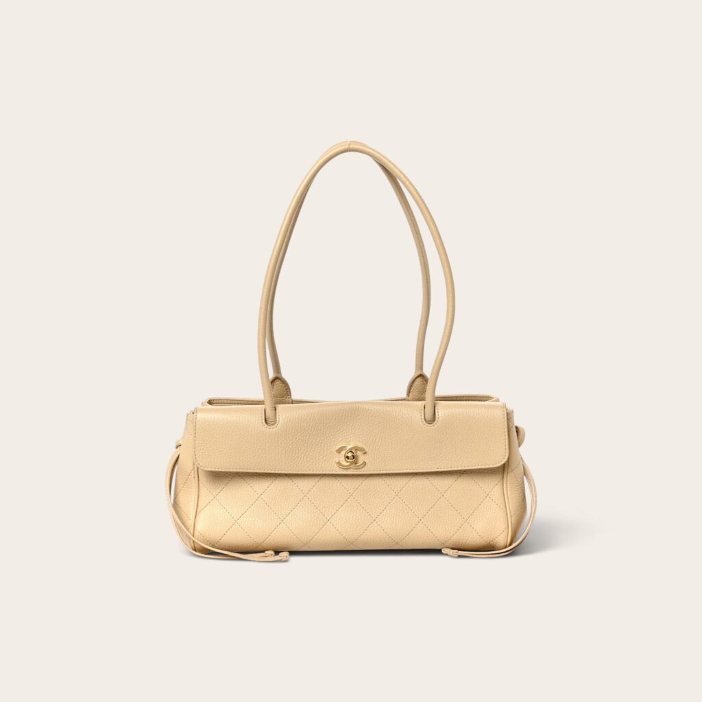 Chanel Calfskin Stitched Burgundy Bag