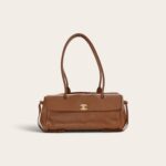 Chanel Calfskin Stitched Burgundy Bag