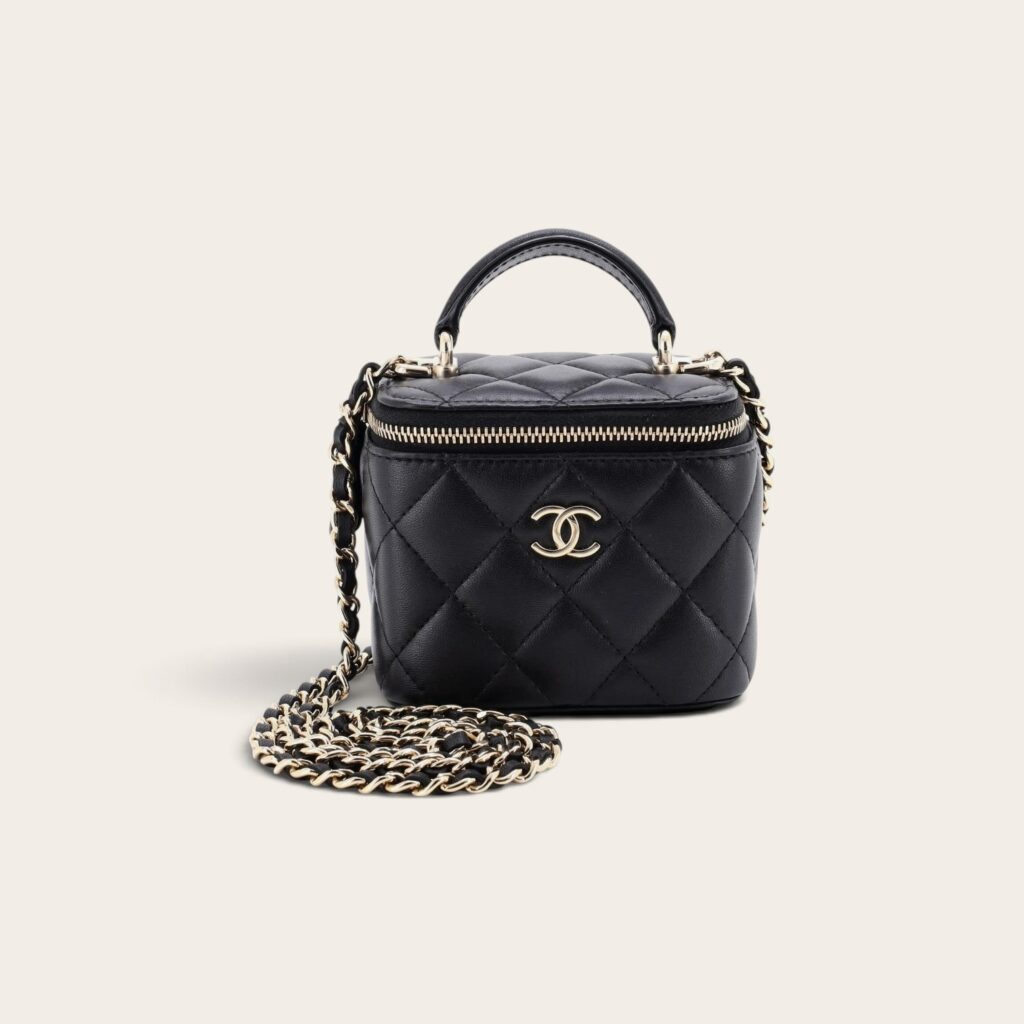 Chanel Top Handle Vanity Case with Chain Bag