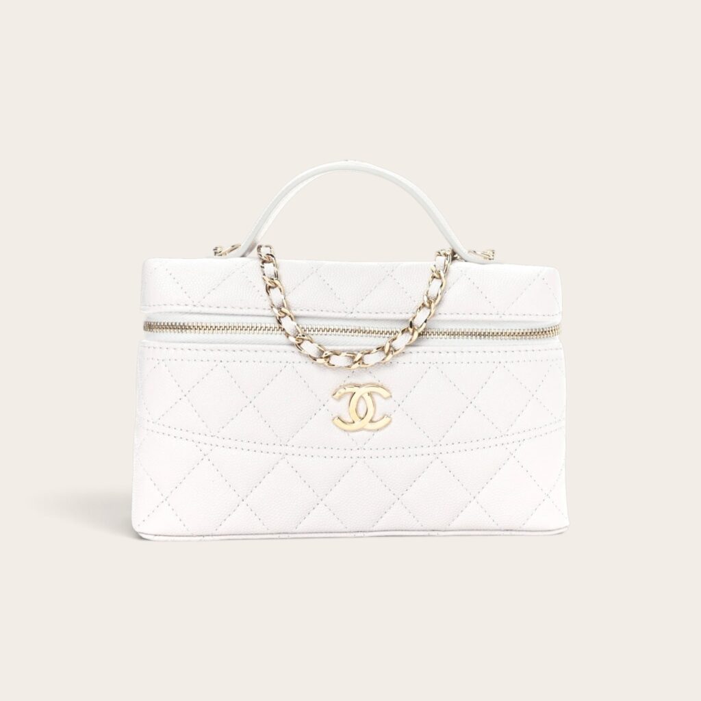Chanel Caviar Quilted Top Handle Bag