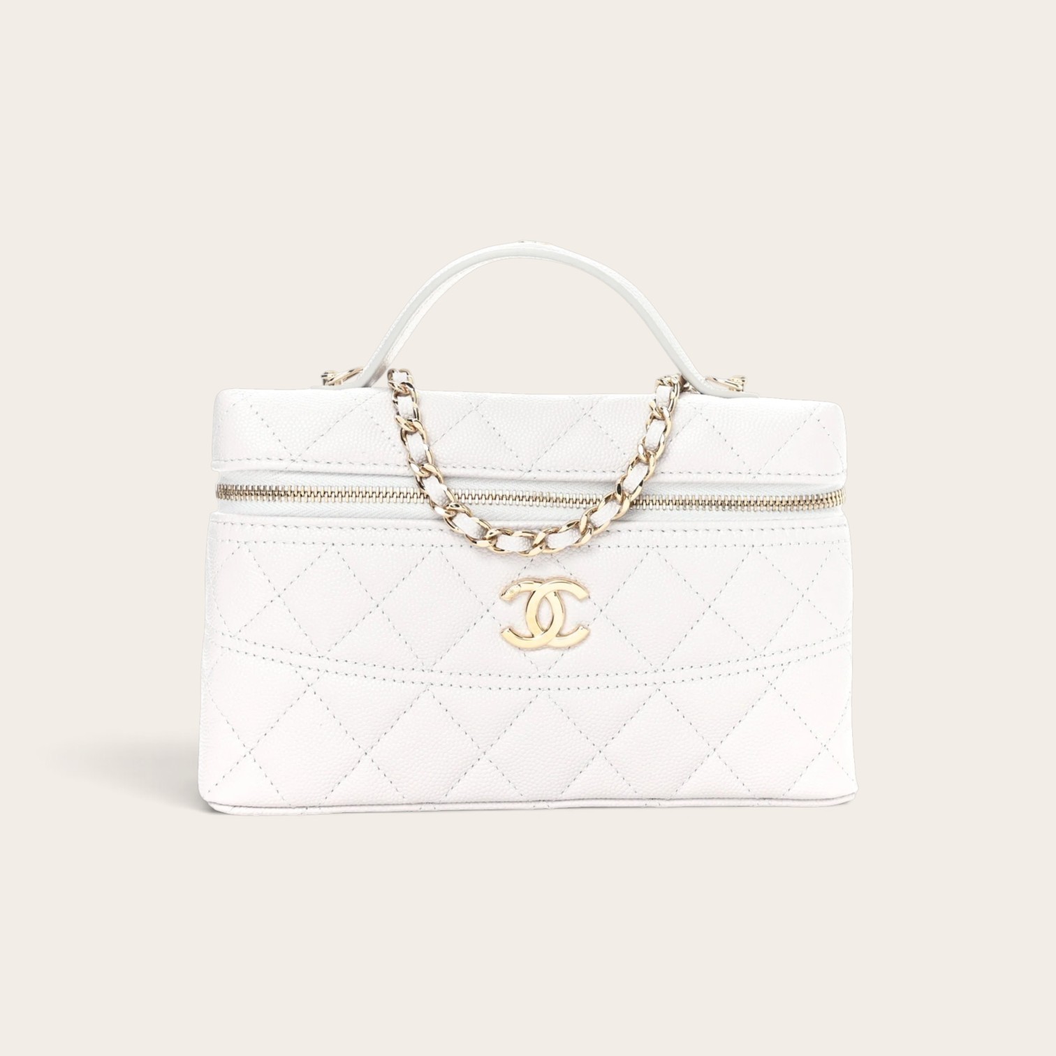 Chanel Caviar Quilted Top Handle Bag