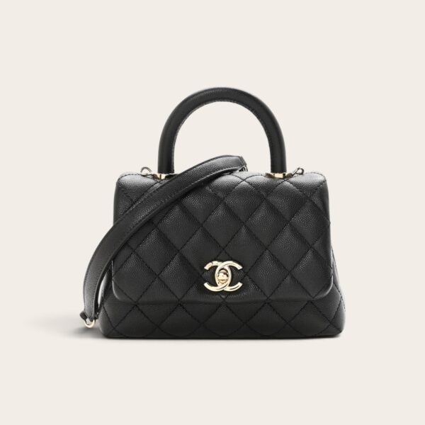 Chanel Caviar Quilted Coco Handle Flap Bag