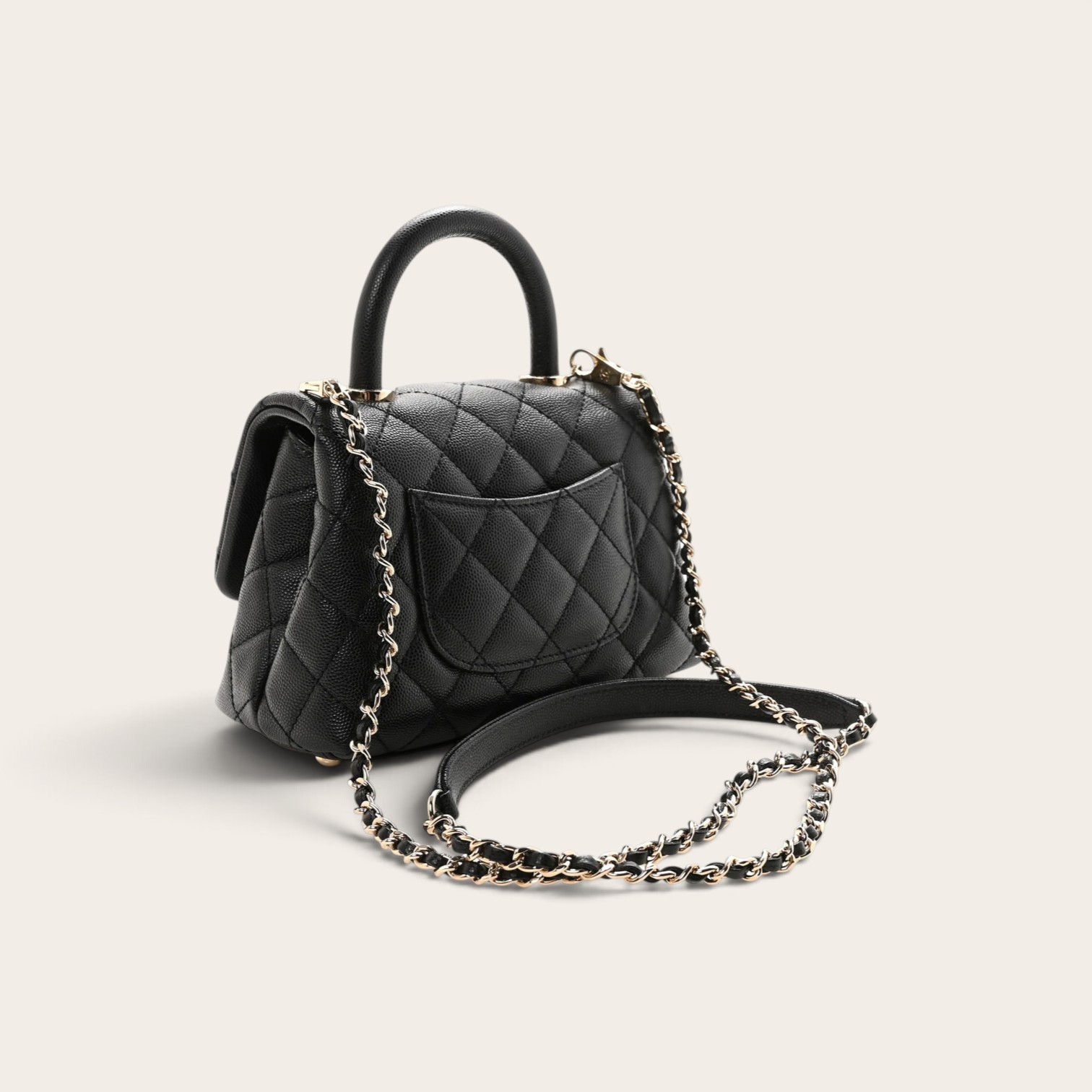 Chanel Caviar Quilted Coco Handle Flap Bag - Image 2